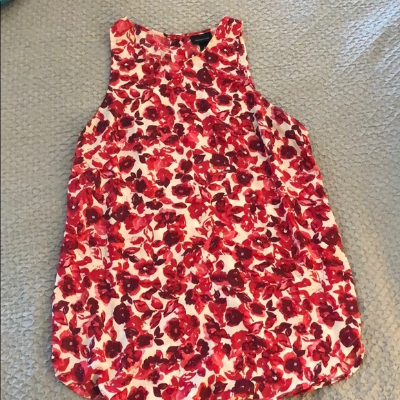 Who What Wear pink & white floral sleeveless top - Picture 1 of 5